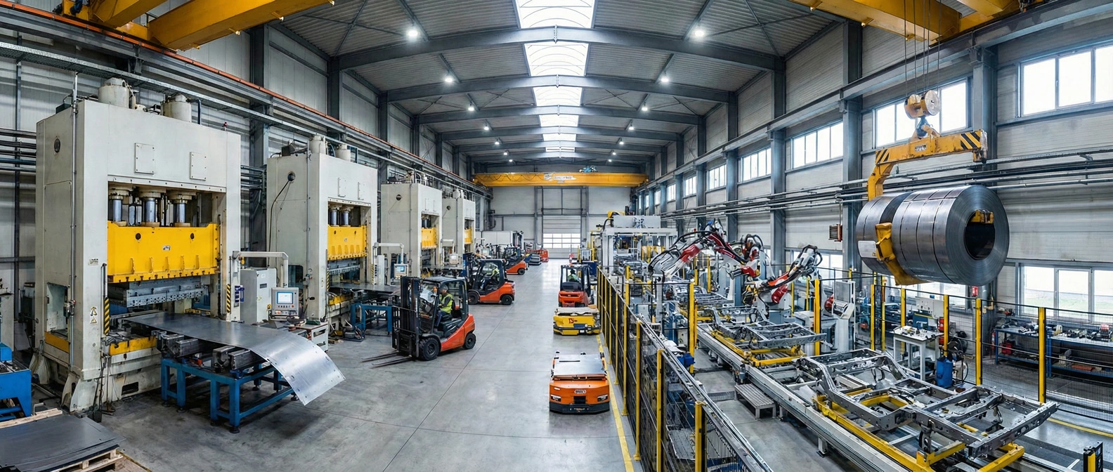 Çelik Yapı Metal Şekillendirme, Pres ve Şasi Tesisleri